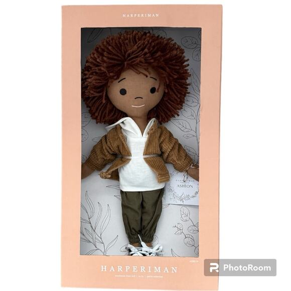 New✨ HarperIman Ashton 14'' Plush Linen Doll Positive Self Image - Picture 1 of 12